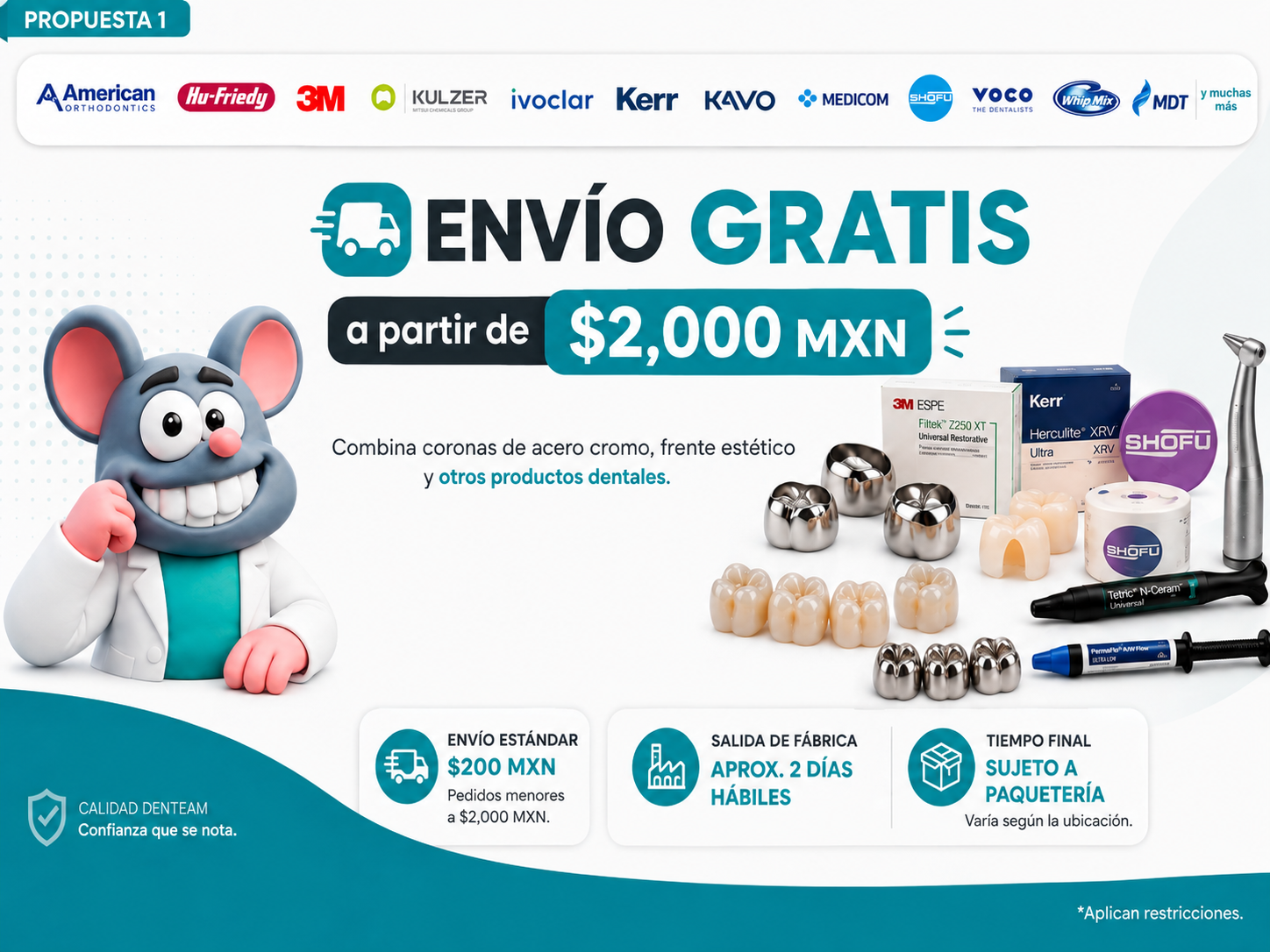 Métodos de envío