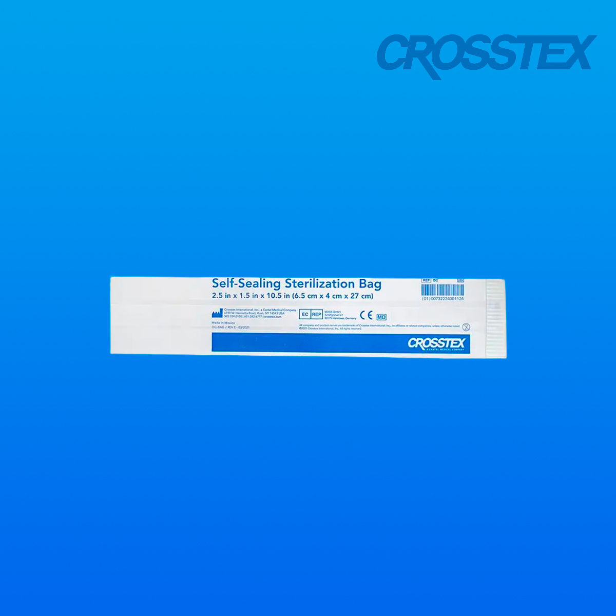 BOLSA PARA ESTERILIZACION DE PAPEL 2.5X1.5X10.5