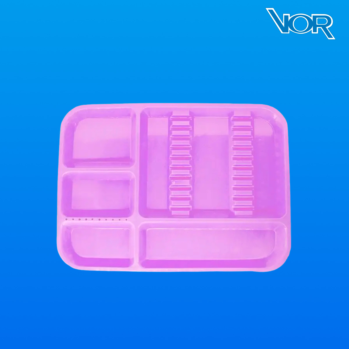 CHAROLA PLASTICO ACANALADA LILA (VOR)